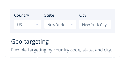 922 Proxy client geo-targeting panel with country, state and city menus